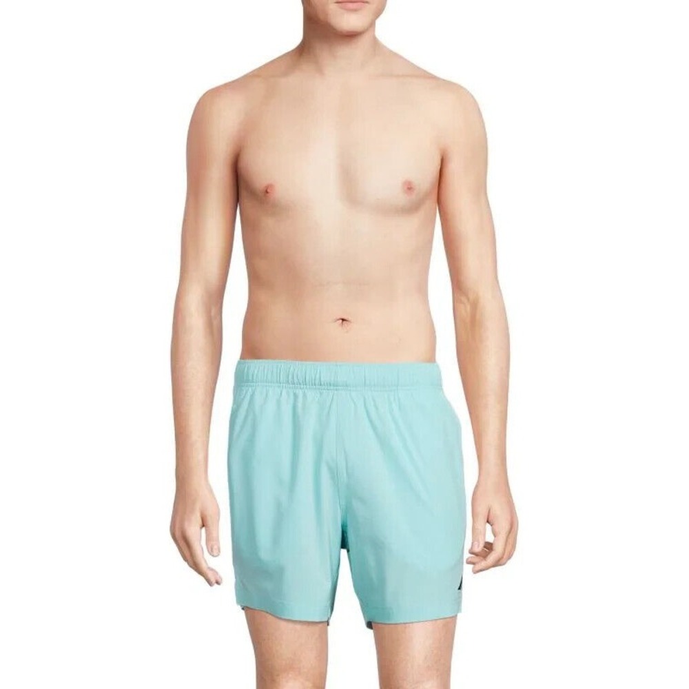 NWT!‎ Nautica Men's Aqua Blue Performance Swim Trunk Shorts Plus Size 2XL